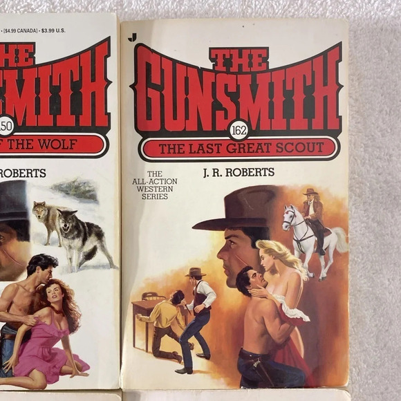 Vintage The Gunsmith All  Action Western Romance Novel x4 - Picture 3 of 14